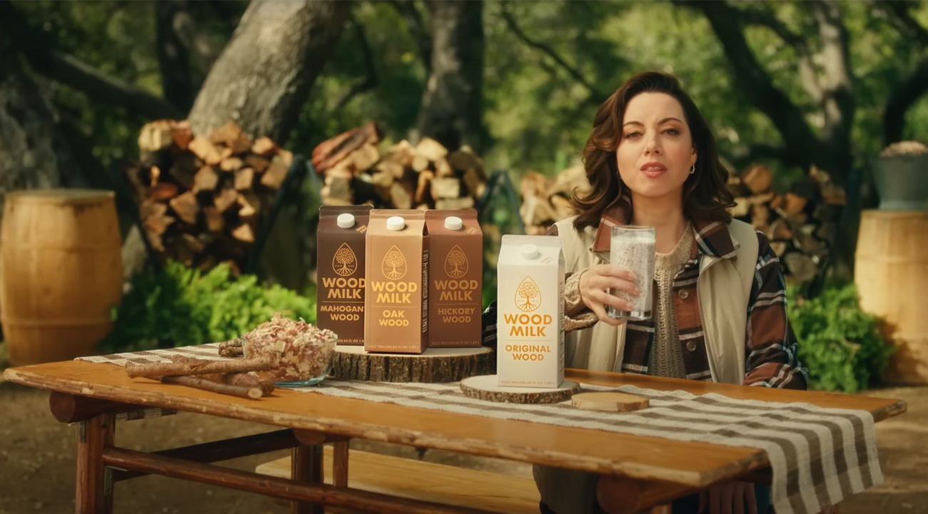AdWatch: WOOD MILK | Aubrey Plaza’s Newest Product Wood Milk