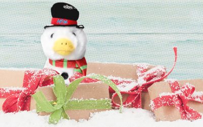 The Aflac Duck was Turned into a Snowman for the Holidays