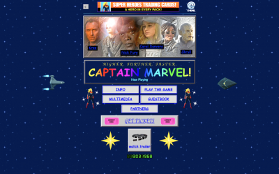 Marvel Blasts Us Back to the 90s with ‘Captain Marvel’ Site