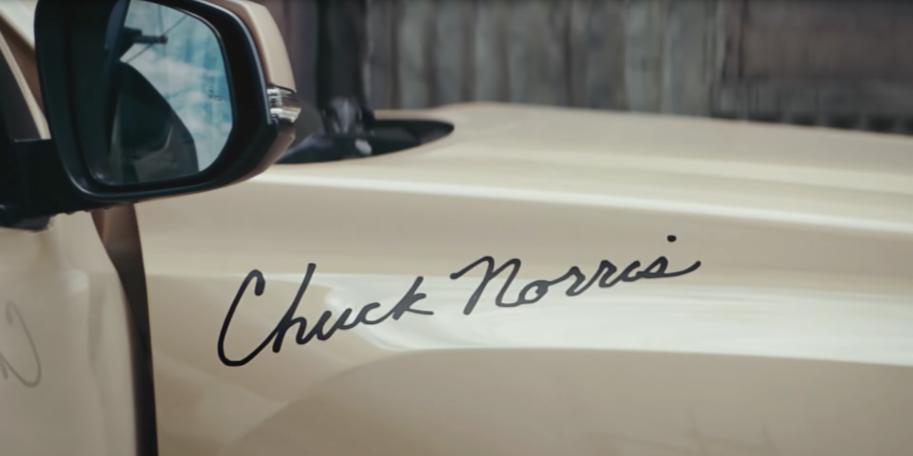 Chuck Norris Leaves His Siagnature on the Toyota Tacoma