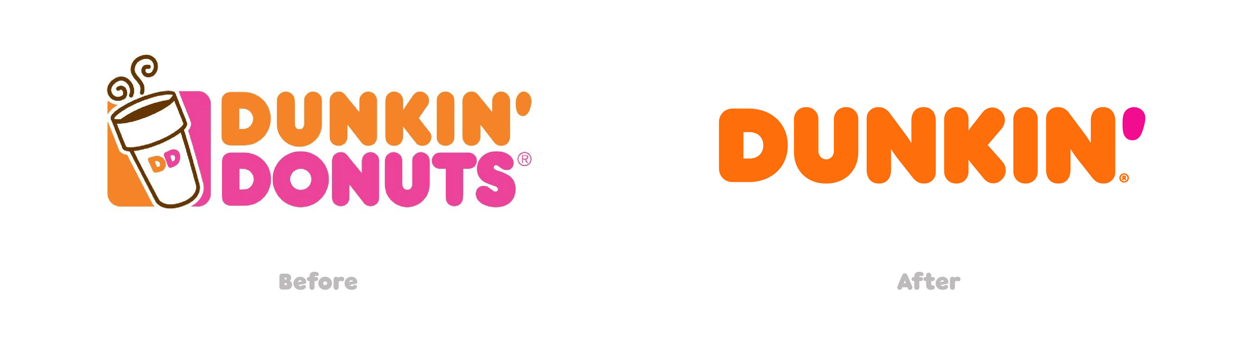 Dunkin brand before and after