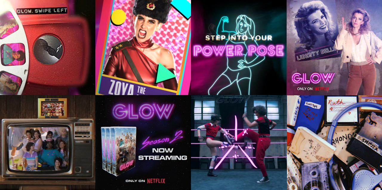 GLOW social media glistens with 80s nostlgia