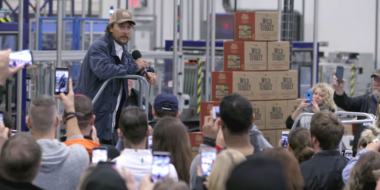 Matthew McConaughey delivers Turkeys for Wild Turkey Bourbon