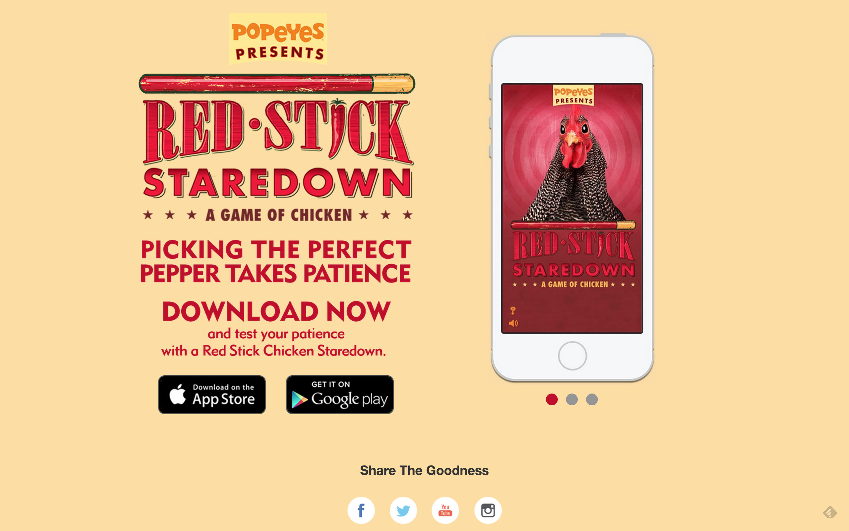 Popeyes Red Stick Staredown App