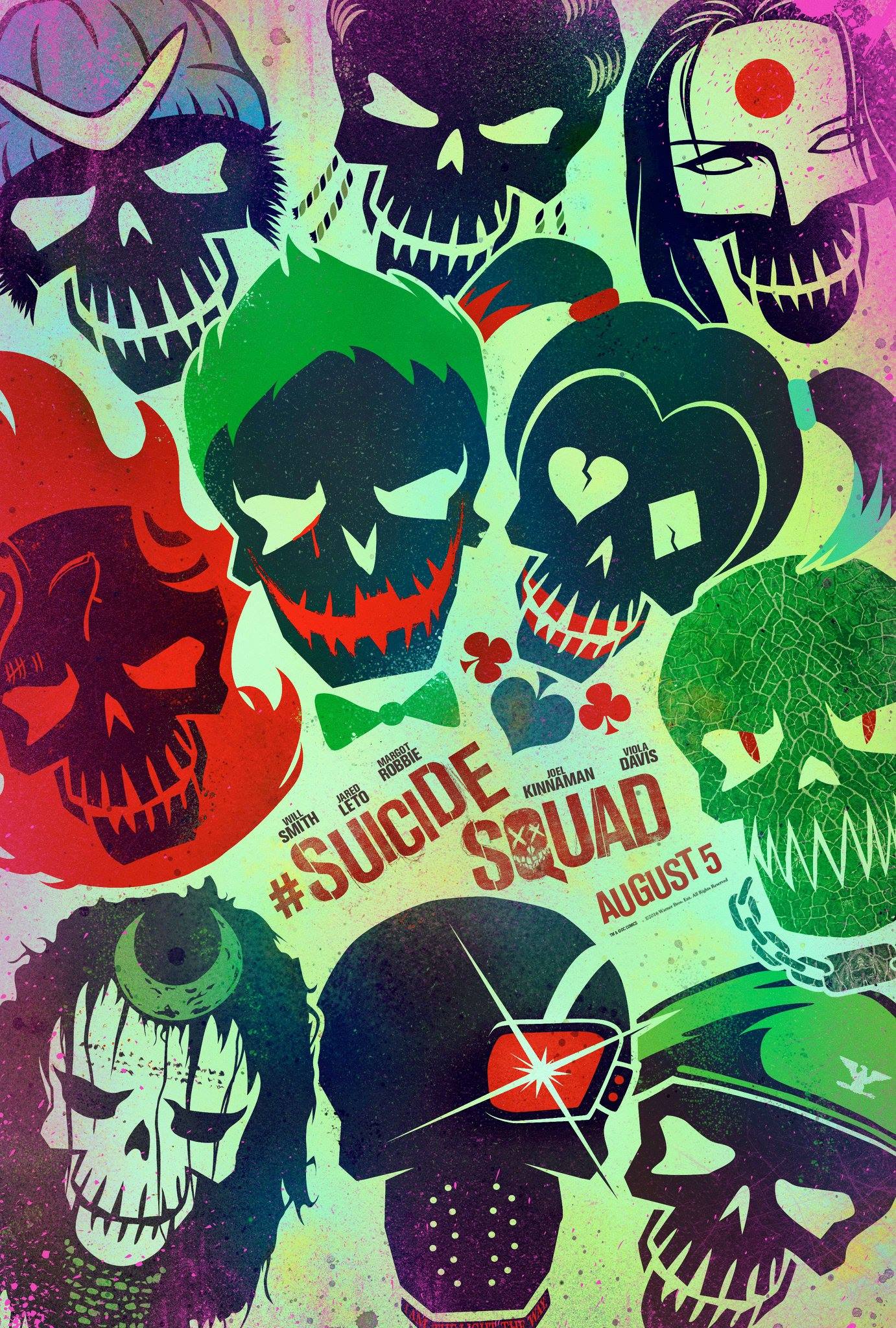 Suicide Squad Skulls Movie Poster